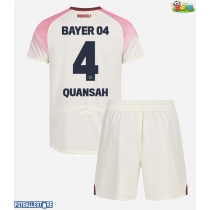 Bayer Leverkusen Jarell Quansah #4 Bortedraktsett Barn 2025-26 Kortermet (+ Korte bukser)